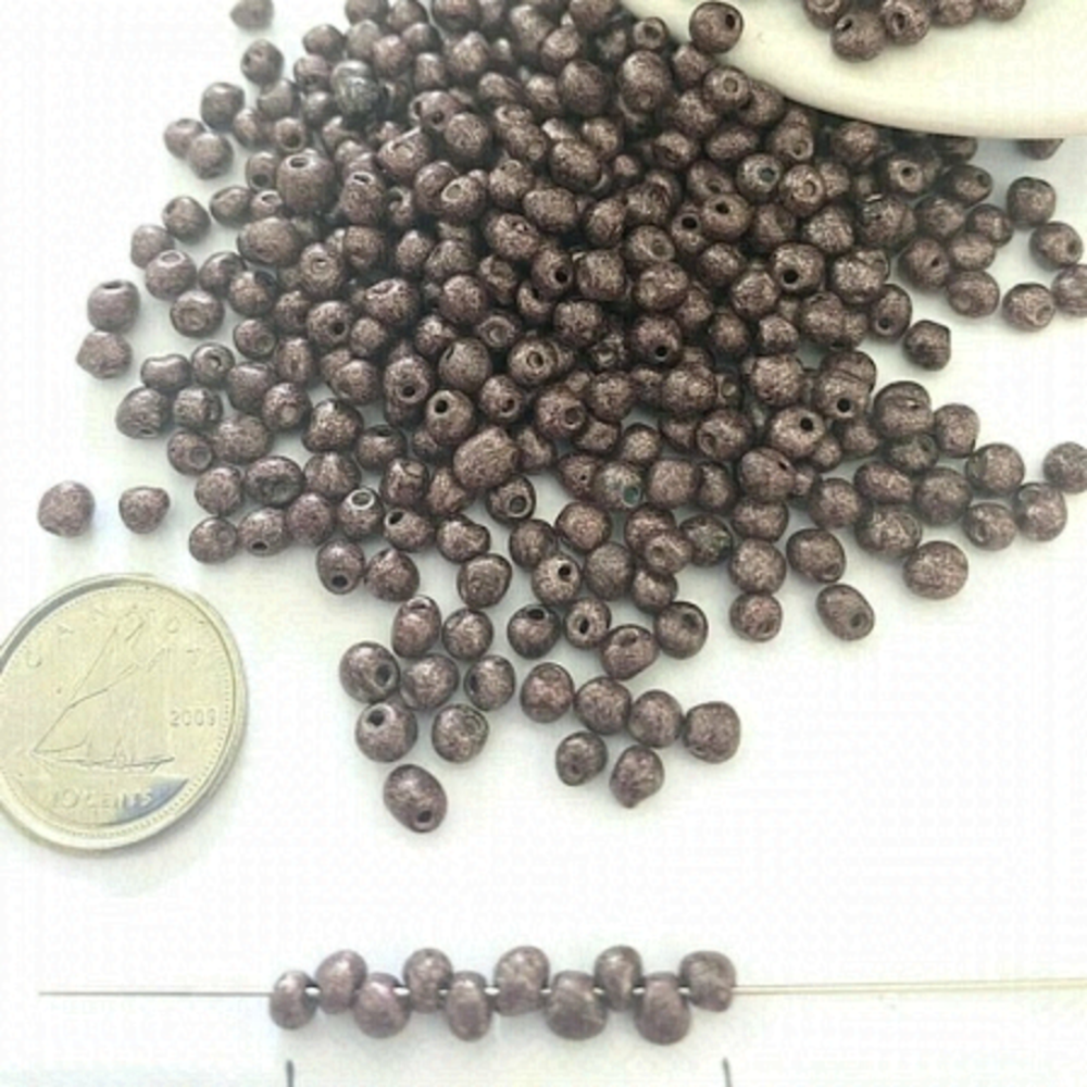 As Low As $2! Plum Matte Fringe Drop Seed Beads 1oz 29g 3 - 3.5mm